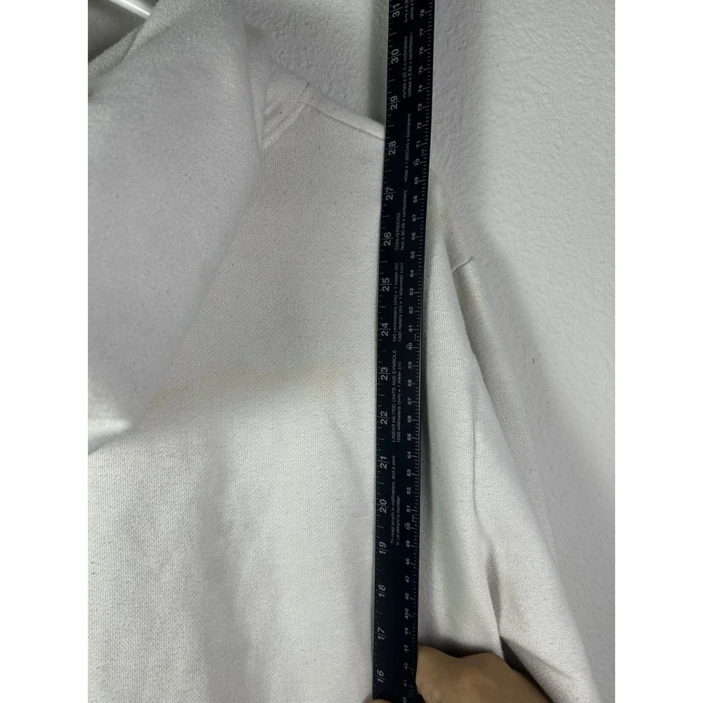 Polo Ralph Lauren Polo‎ Bear White Fleece Hoodie L Graphic Print